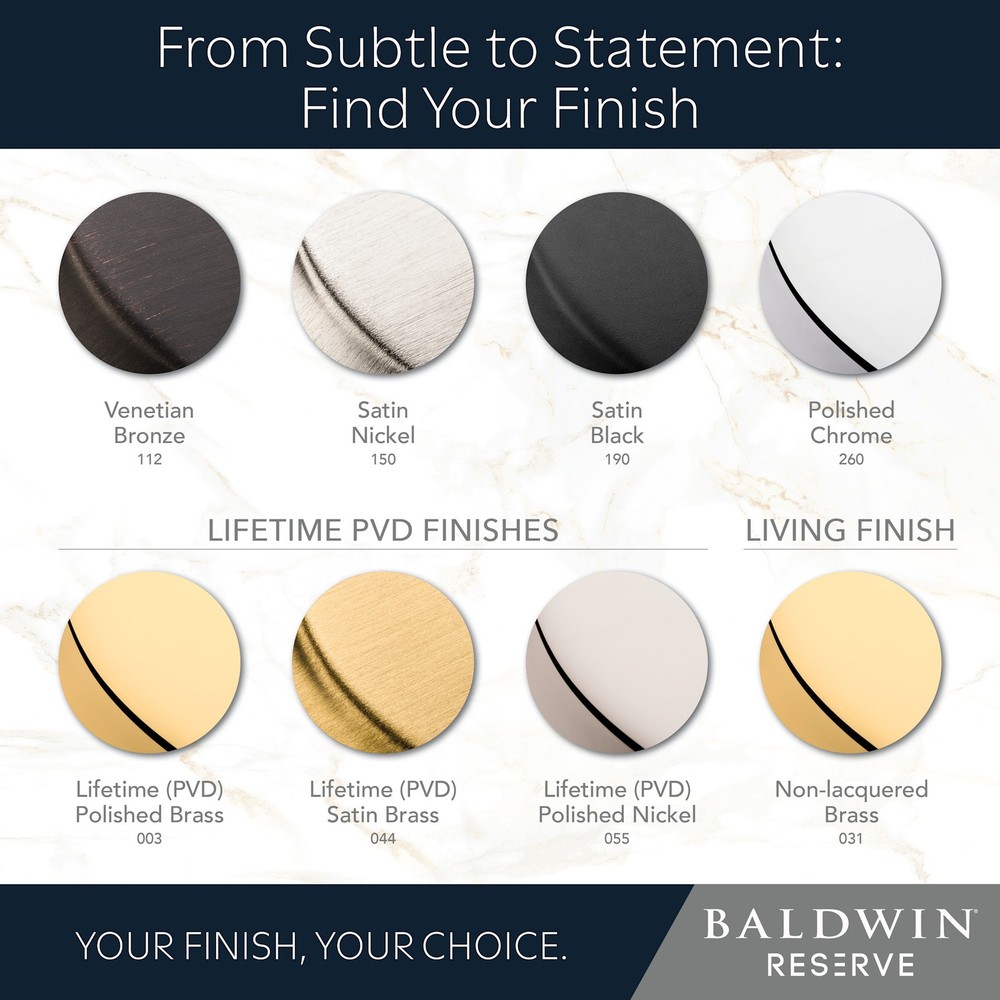 Baldwin SC.SSD Soft Square Solid Brass Single Cylinder Keyed - Brass