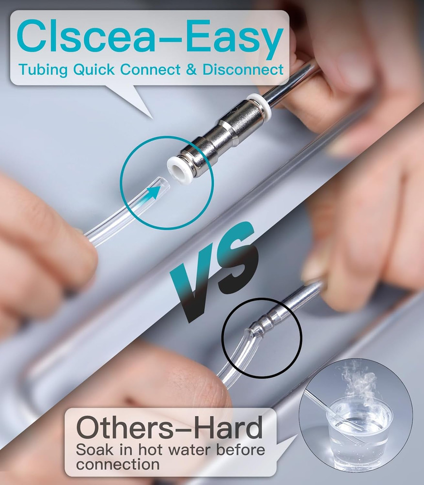 Aquarium Stainless Steel CO2 Diffuser Atomizer with Integrated Check Valve for R