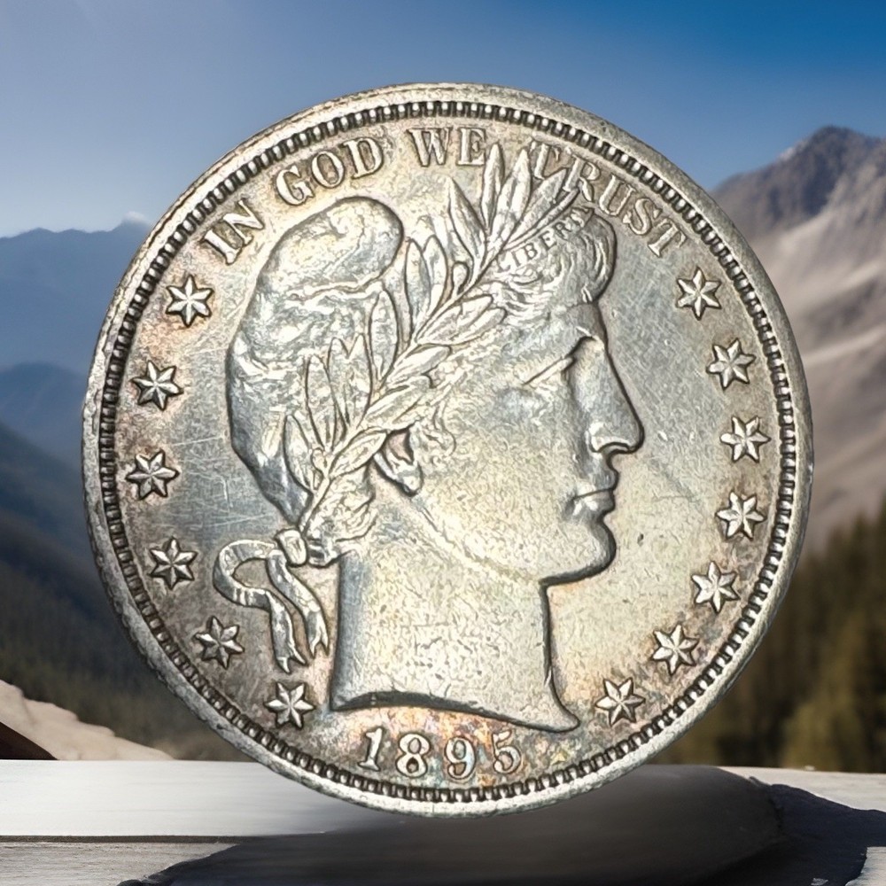 1995o 50c Barber Half Dollar, About Uncirculated