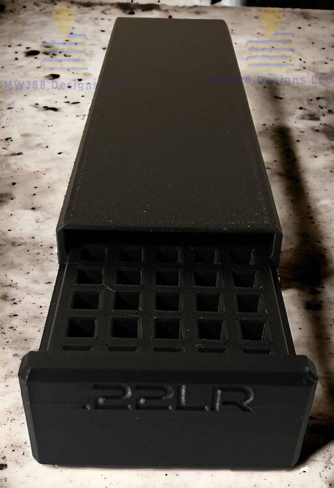 Sliding .22lr Ammo Storage Box Case - 100rd Round - Multiple Colors Available!