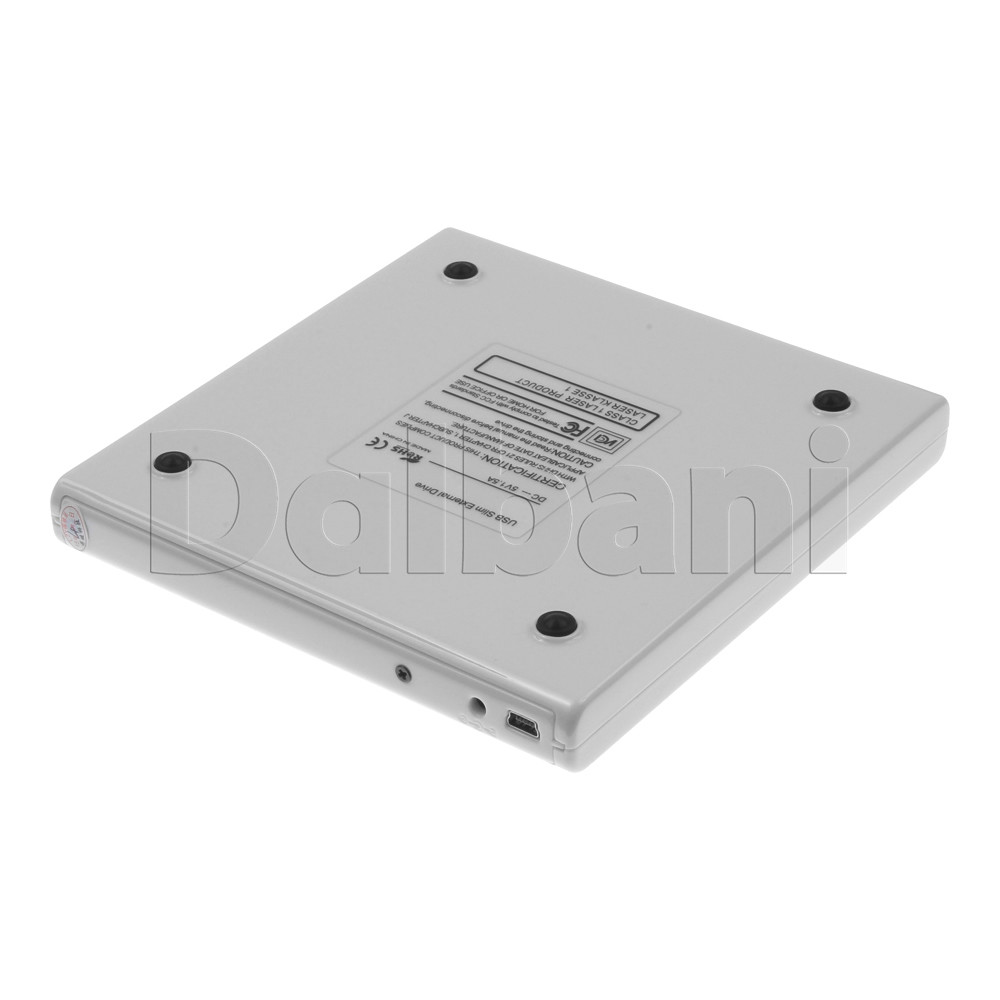 New White External Portable Optical CD DVD Drive USB 2.0 Universal