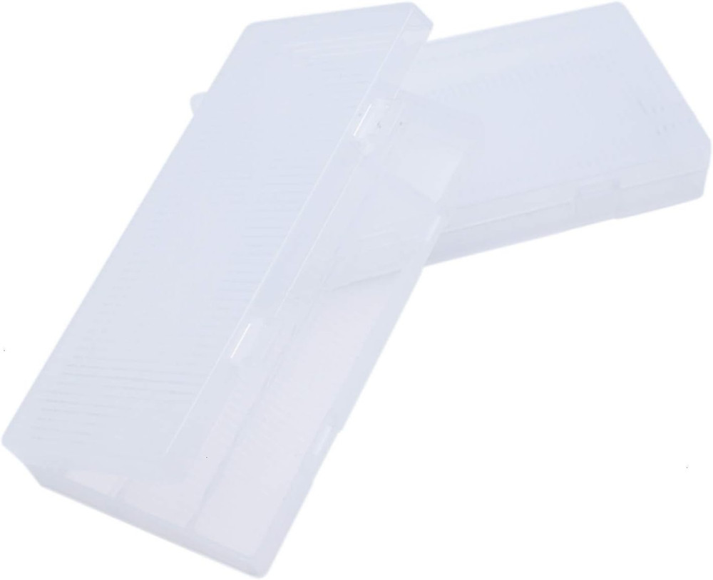 2 Pack 8 Cell 18650 Plastic Battery Storage Case with Hook Holder Waterproof Tra