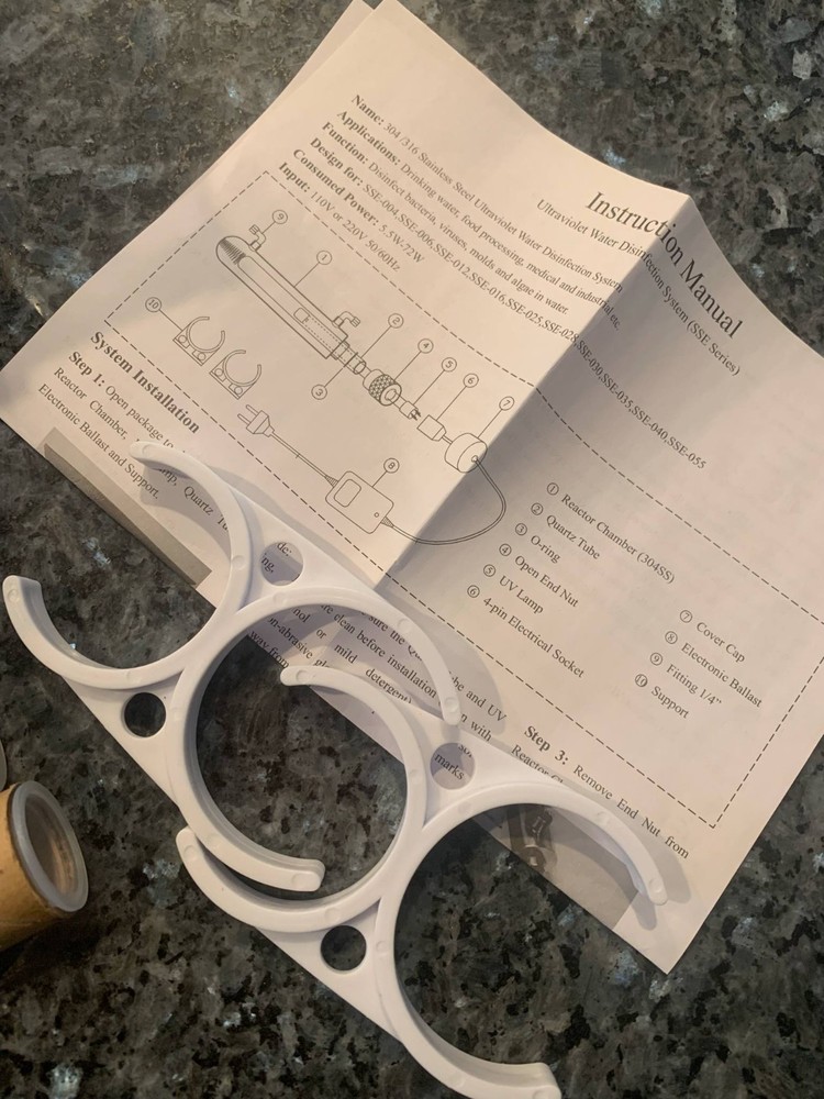 Ultraviolet Light Water Purifier for Reverse Osmosis 0.5 GPM Extra Bulb