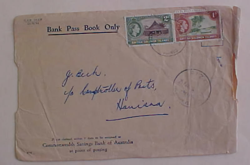 SOLOMON ISLANDS  GIZO  COVER 1963