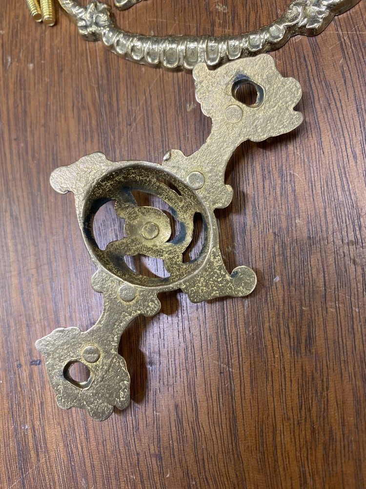 3” Victorian Ornate Brass swing handle pull Reproduction Hardware NEW