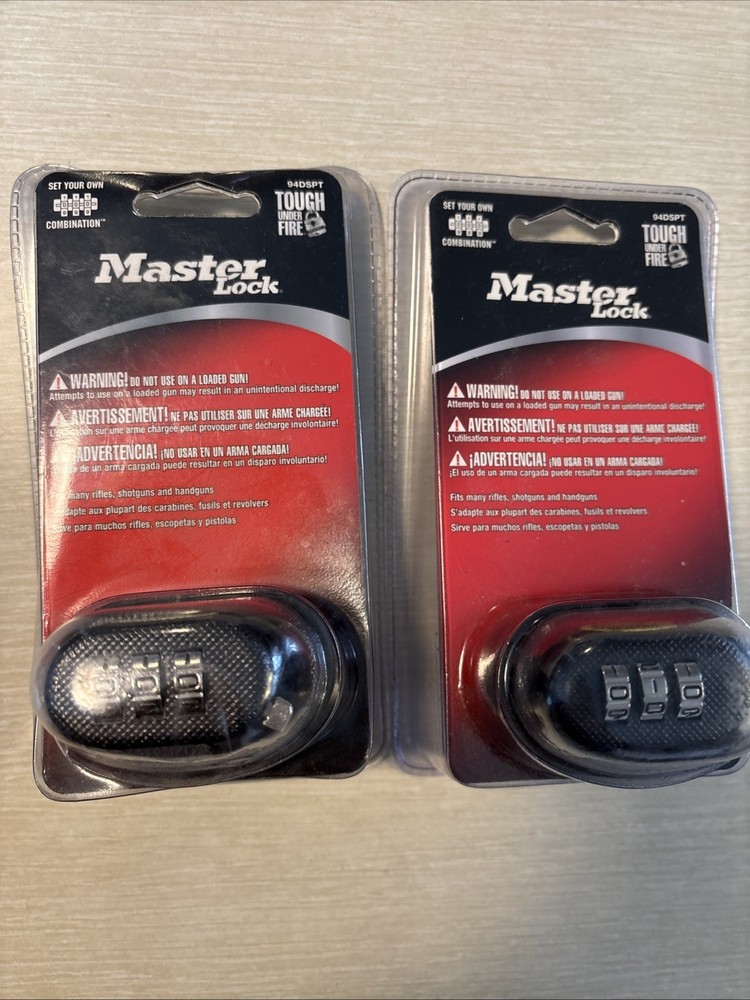 2 Two Pack 94DSPT MasterLock Trigger Combination Gun Lock Black NEW