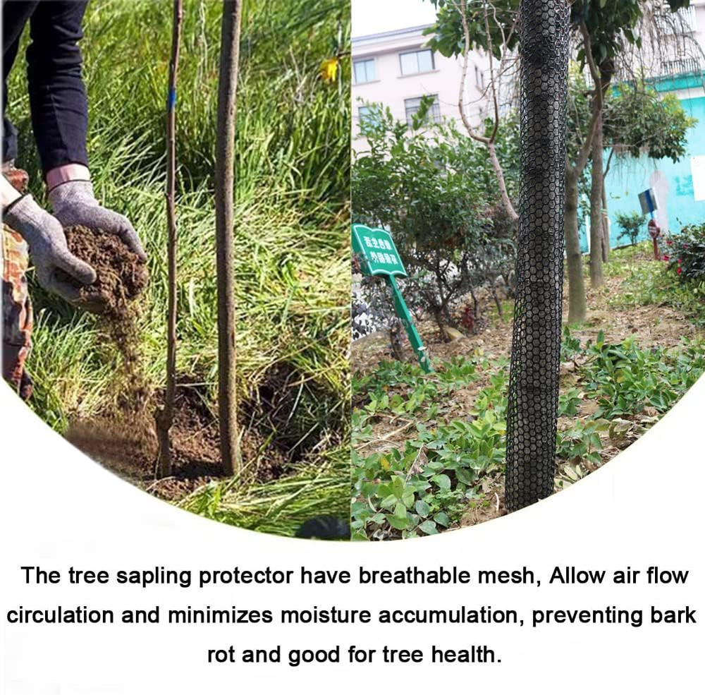 Mesh Tree Trunk Protectors, 6 Pack 40 Inches Tree Bark Protector Guard with Zip
