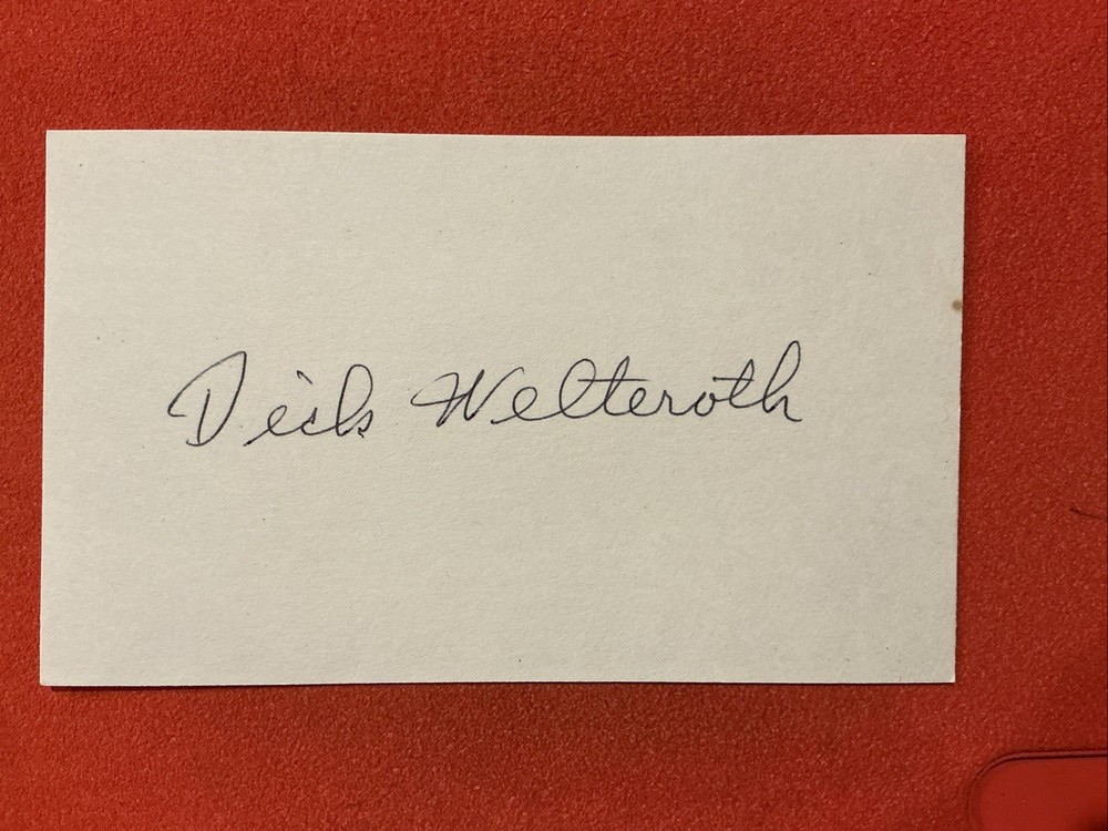 Dick Welteroth 🔥🔥MLB: 1948 Washington Senators 🔥🔥Autograph🔥🔥