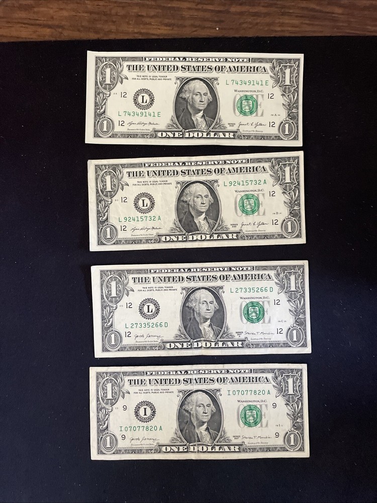 20 $1 FRN Mis Cut Errors. Left To Right. (WORTHLESS) Read Description!!!