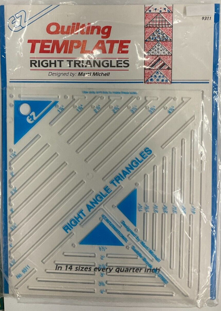 EZ QUILTING #9311 RIGHT TRIANGLES TEMPLATE BY MARTI MICHELL