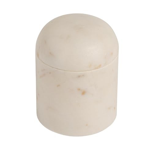Round Marble Salt Cellar, White