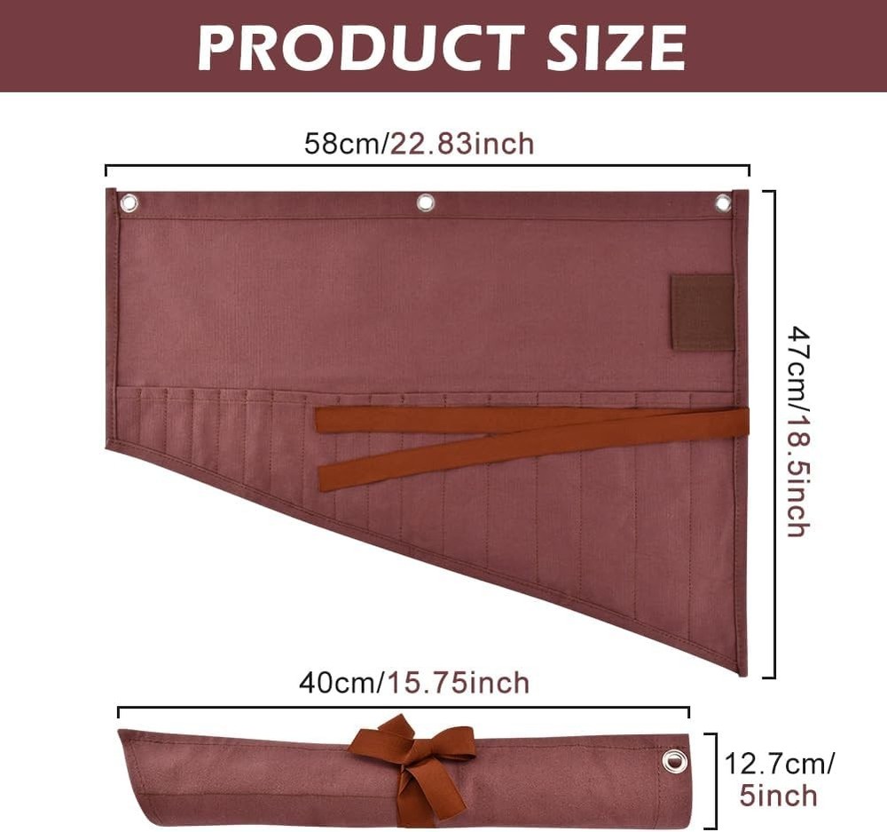 EMVANV 16 Pockets Wrench Roll Organizer, Up Tool Bag, Multi-Purpose...