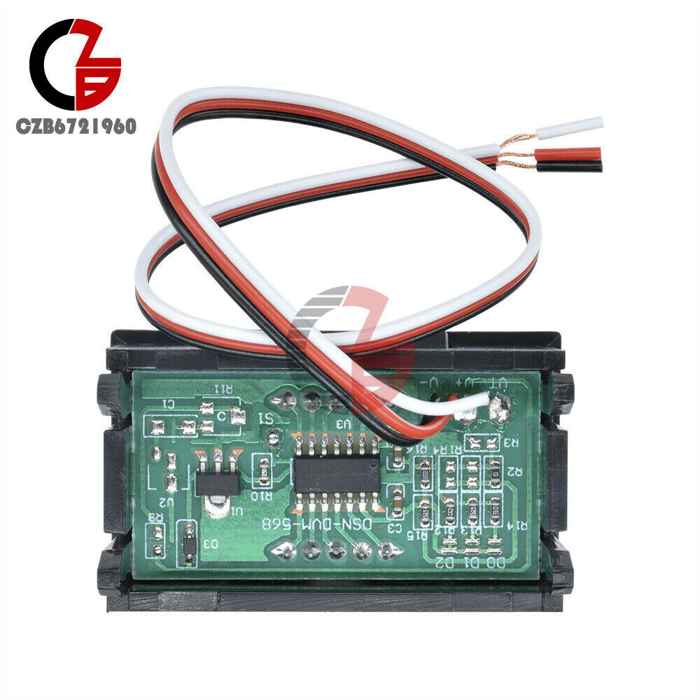10PCS Three Wires Mini Red LED Display Panel Meter Digital Voltmeter DC 0V~99.9V
