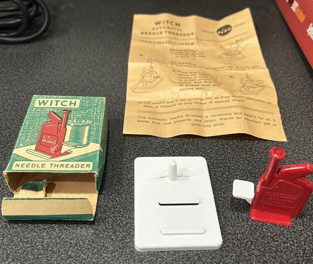 Vintage Witch Automatic Needle Threader In Box w/ lnstructions West Germany
