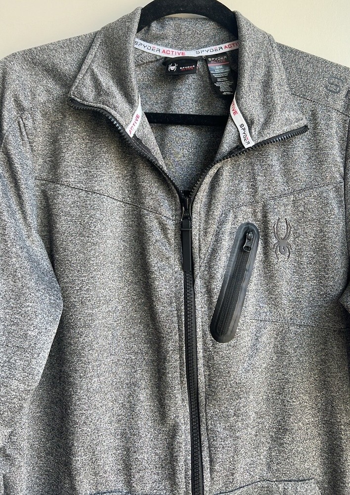 SPYDER Active Men's Full Zip Jacket Gray Size M