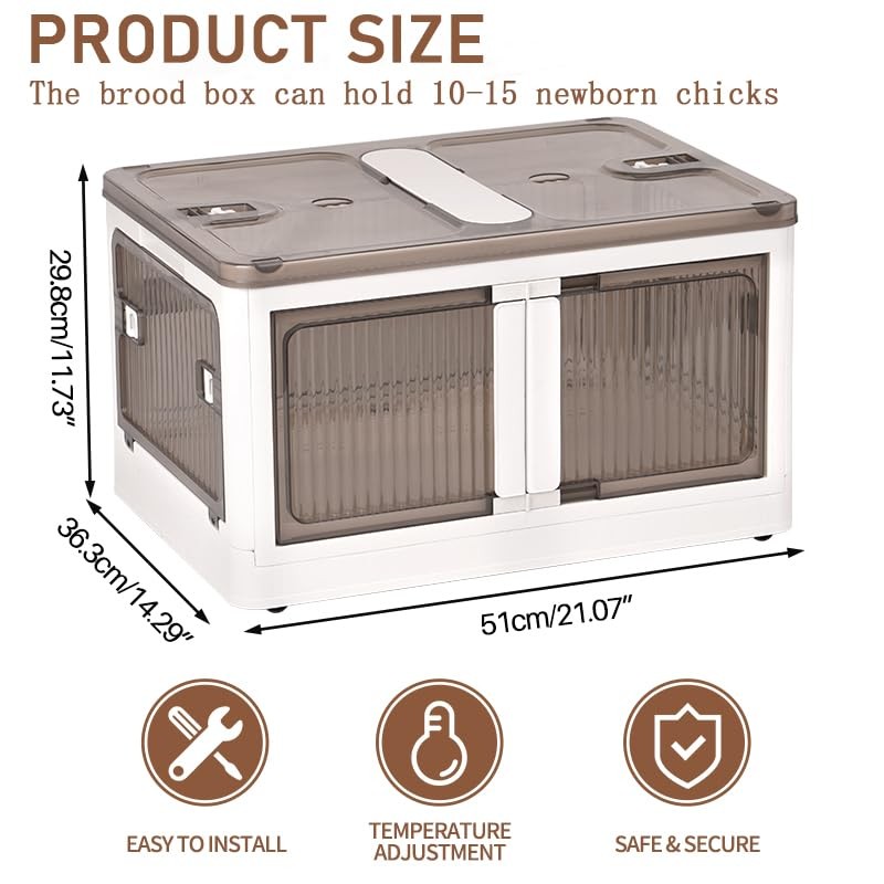 Brooder Box for Chicks Quail Brooder Box with Thermostat Poultry Heater