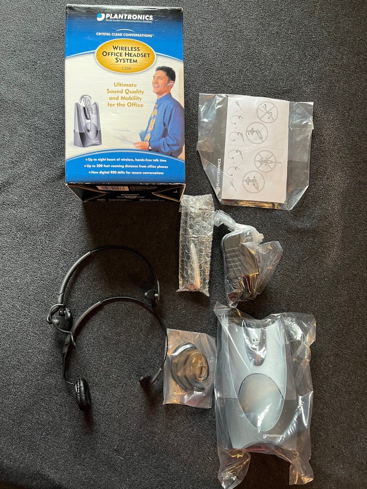 Plantronics CS50 Wireless Office Headset System - Open Box - Sealed Components