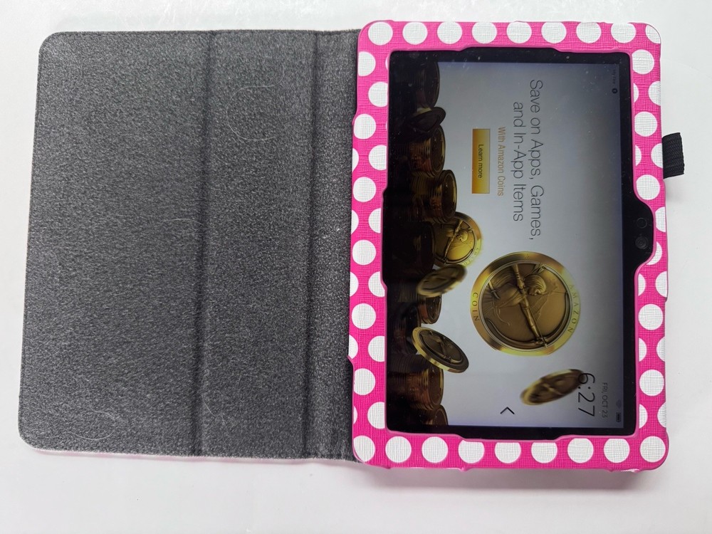 Amazon Fire HD 7 2nd Gen Tablet 8GB WiFi Tested Working + Case Bundle