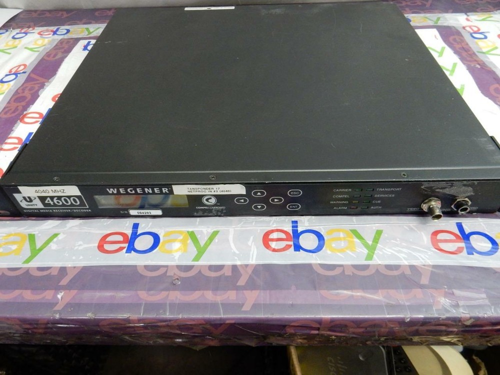 Wegener Unity 4600 Digital Media Satellite Receiver / Decoder 19" Rackmount