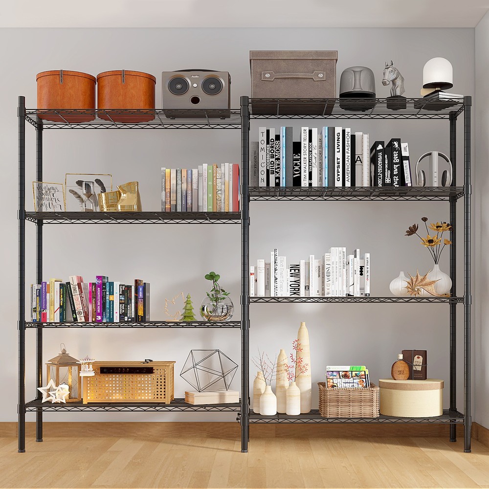 49.2''W Adjustable Storage Shelves NSF Wire Shelving Unit Multiple rows