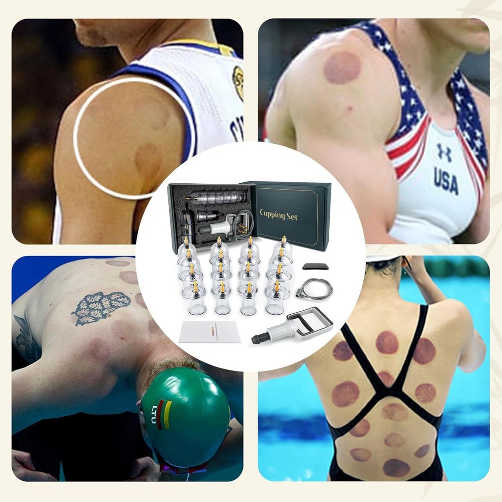 Cupping Kit for Massage Therapy - 16 Cups Professional Massage Cups Set .....