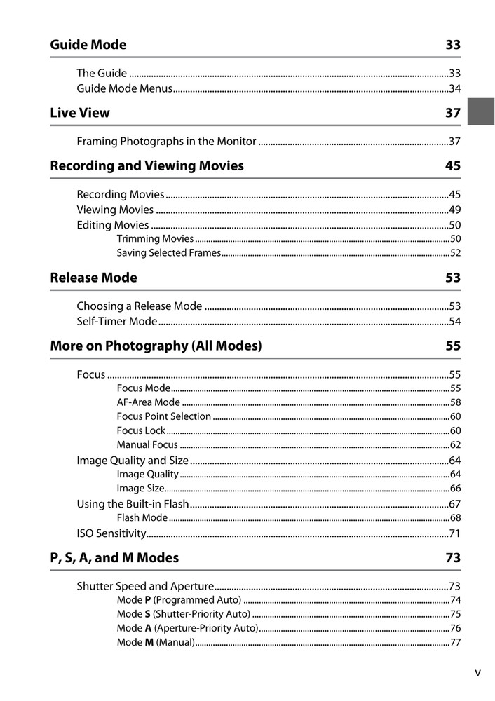 Nikon D3100 — Reference Manual User Guide — 1/2 Size, 5.5" x 8.5" Small Compact