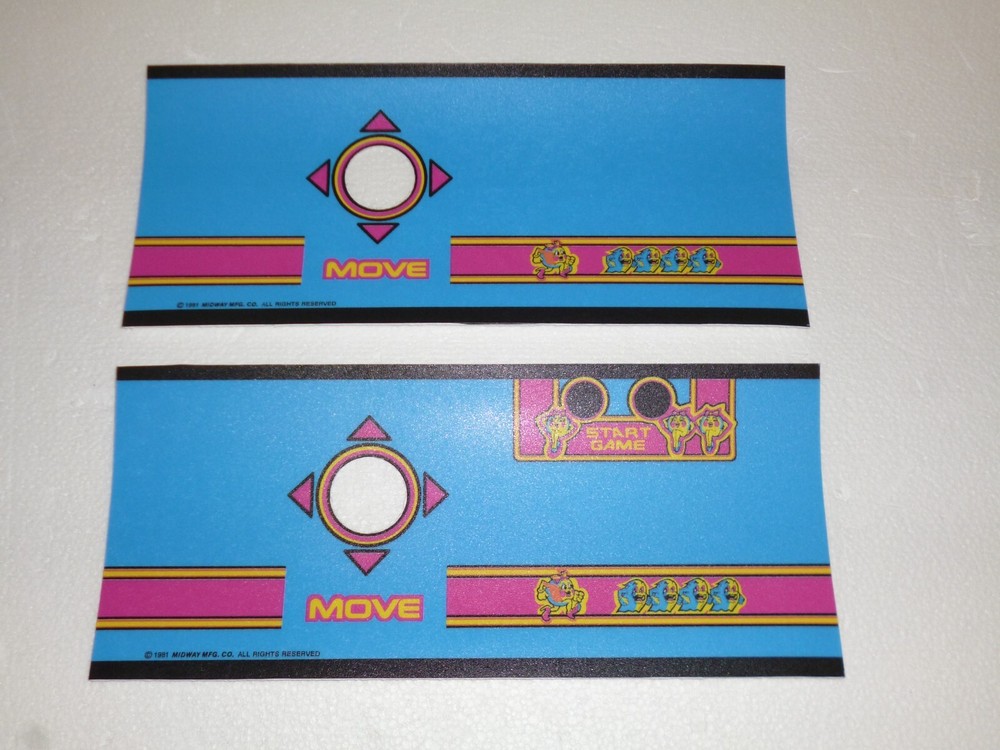 Multicade 11 Inch Ms Pac Man Cocktail Table Control Panel Overlay