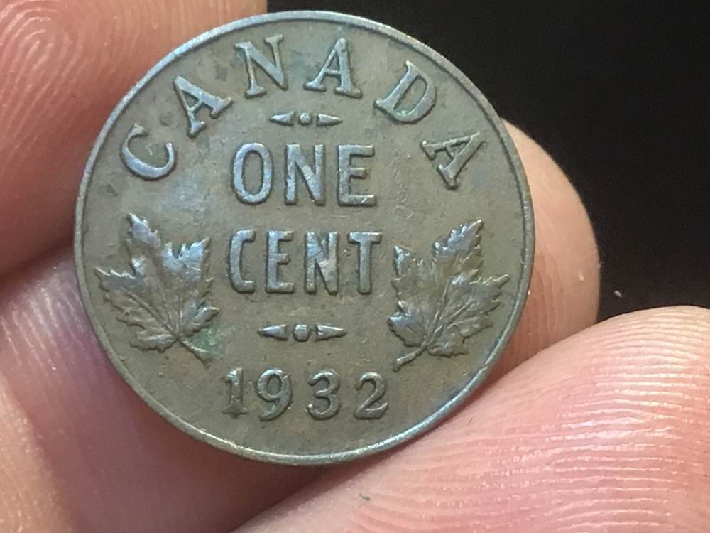 1932 Canada Cent, Canadian Penny, 1 Cent