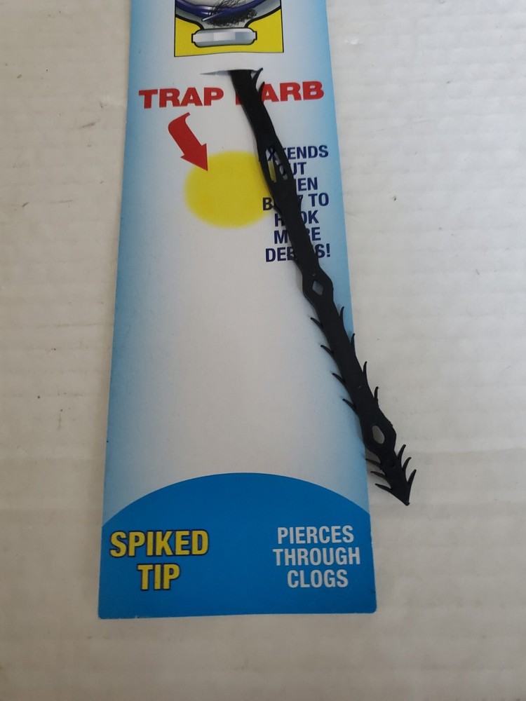 Drain Rooter 18" Snake/Wave Design & Trap Barbs Easily Pulls Hair Free/Clogs