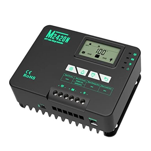 MPPT Solar Charge Controller 20 Amp Negative Ground Controller with Bluetooth