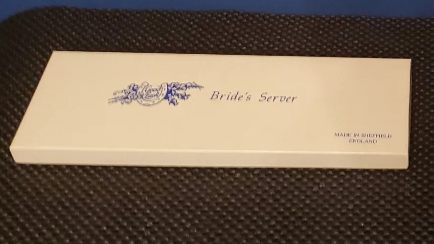 Vtg Capco Sheffield England Cake Pie Cutter Brides Server Pearlized Handle NIB
