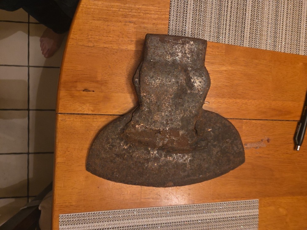 Vintage Antique Broad Axe Head 10” For Restoration