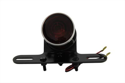 Black 2 inch Round Tail Lamp fits Harley Davidson