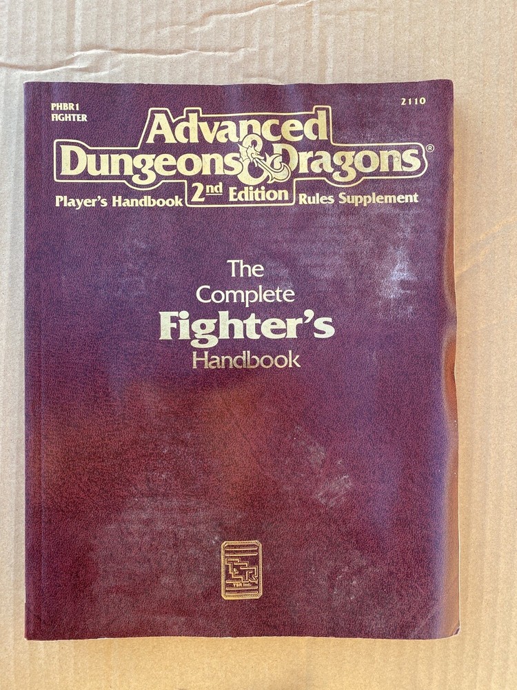 2110 The Complete Fighter's Handbook Advanced Dungeons & Dragons TSR 1991