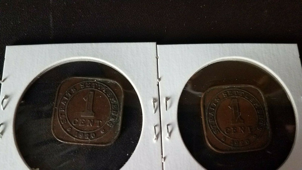 1920 Straits Settlements One Cent King George V Colonial Coins