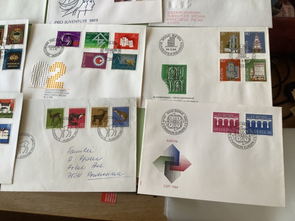 Switzerland postal covers 16 items Ref A2185