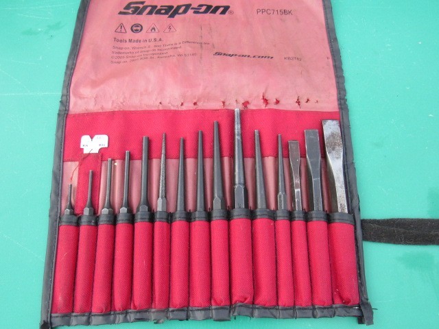 SNAP ON PPCBK715 15 PIECE  DRIFT / PIN PUNCH  & CHISEL SET  W BAG