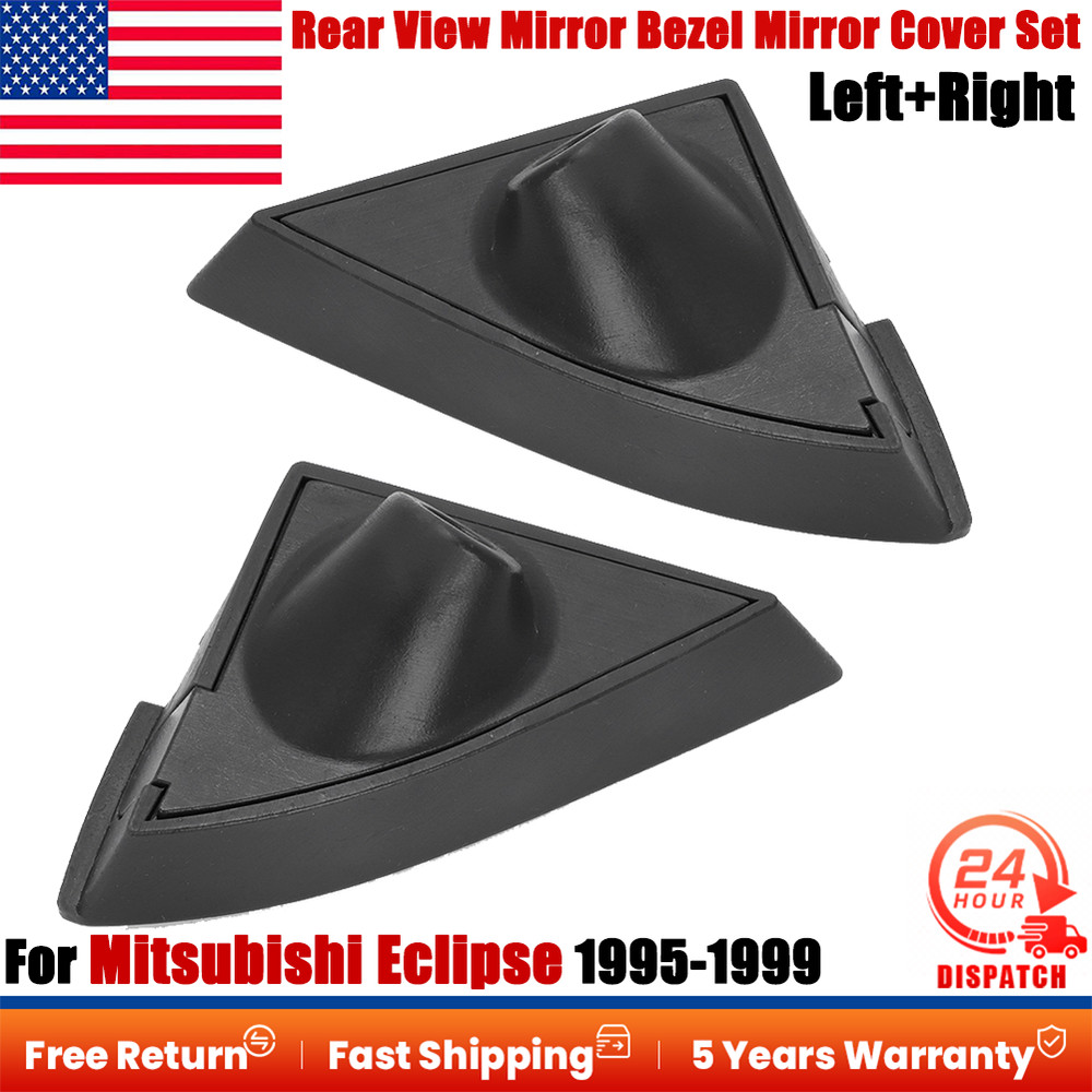 Left Right For Mitsubishi Eclipse 95-99 Rear View Mirror Bezel Mirror Cover Set