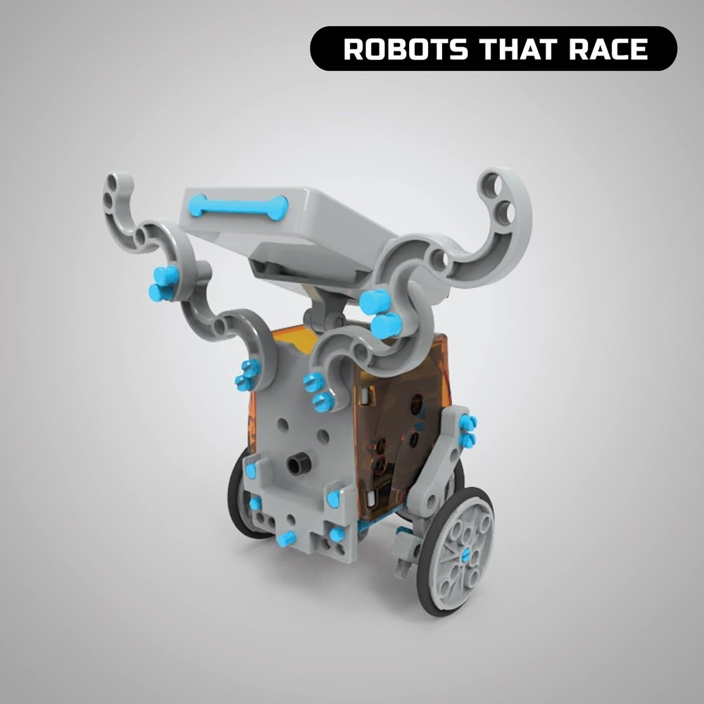 197-Piece Solar Robot Building Kit - Create 12 Unique Robots - Ideal STEM Gift!
