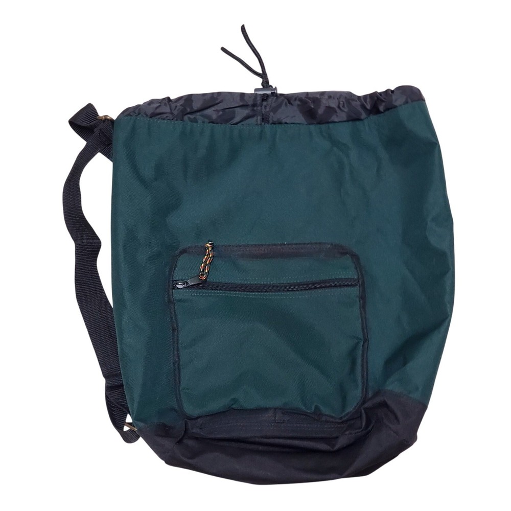 Green Drawstring Single Strap Back Pack 18" x 15"