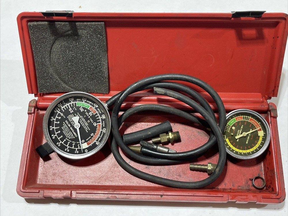 Vintage MAC TOOLS Vacuum Tester with case plus EXTRAS- SEE DETAILS!