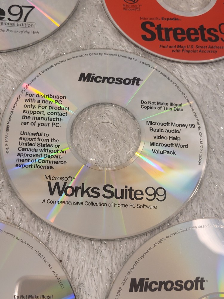 Vintage Microsoft Office (1983 - 2002) Variety Software CDs (No Cases)