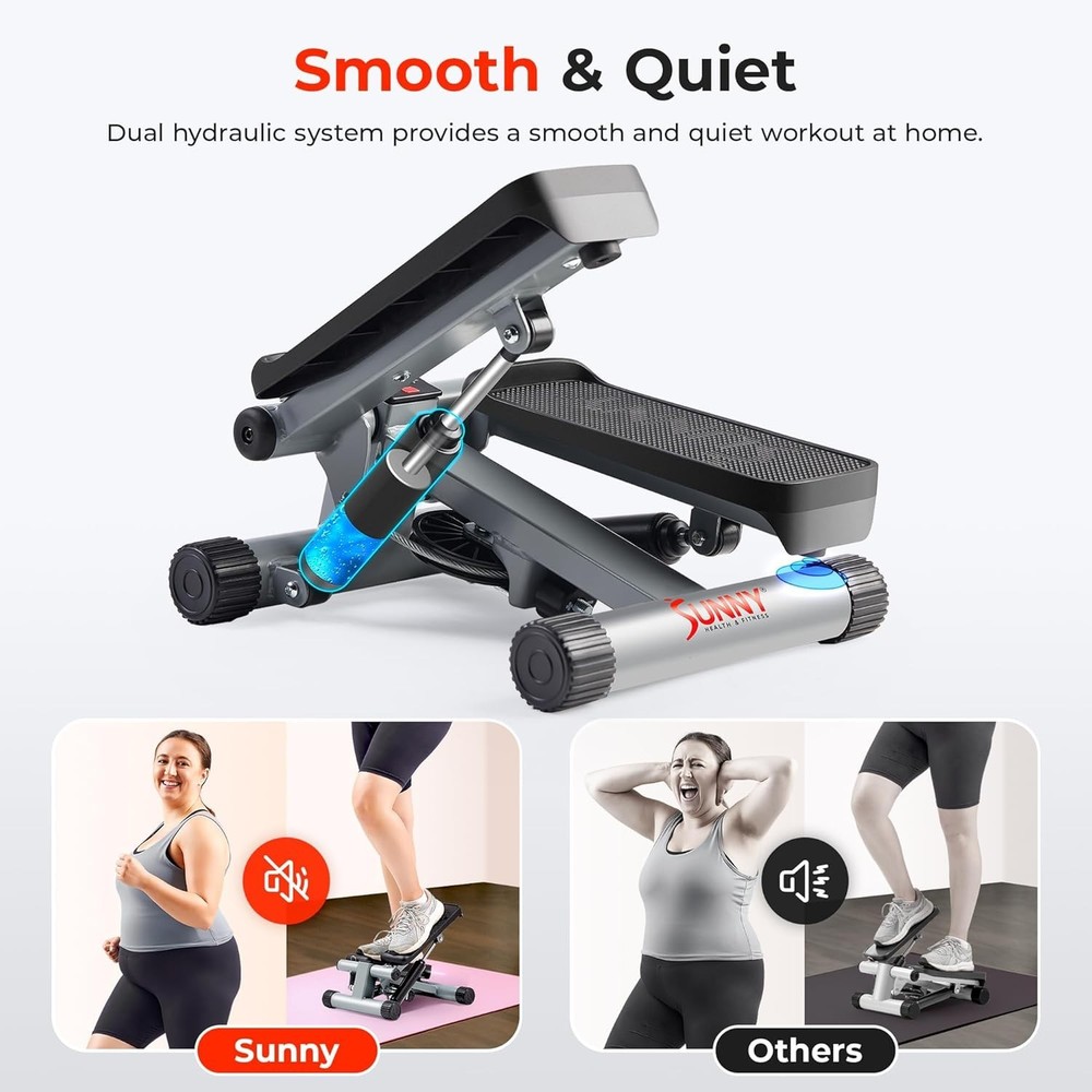Compact Mini Stepper with Resistance Bands, 300lb Capacity