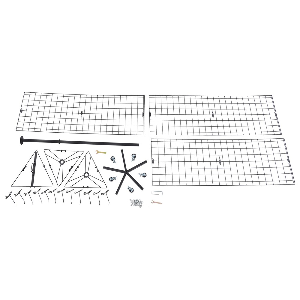 Triangular Grid Panel Display Stand Floor Standing Gridwall Display Stand