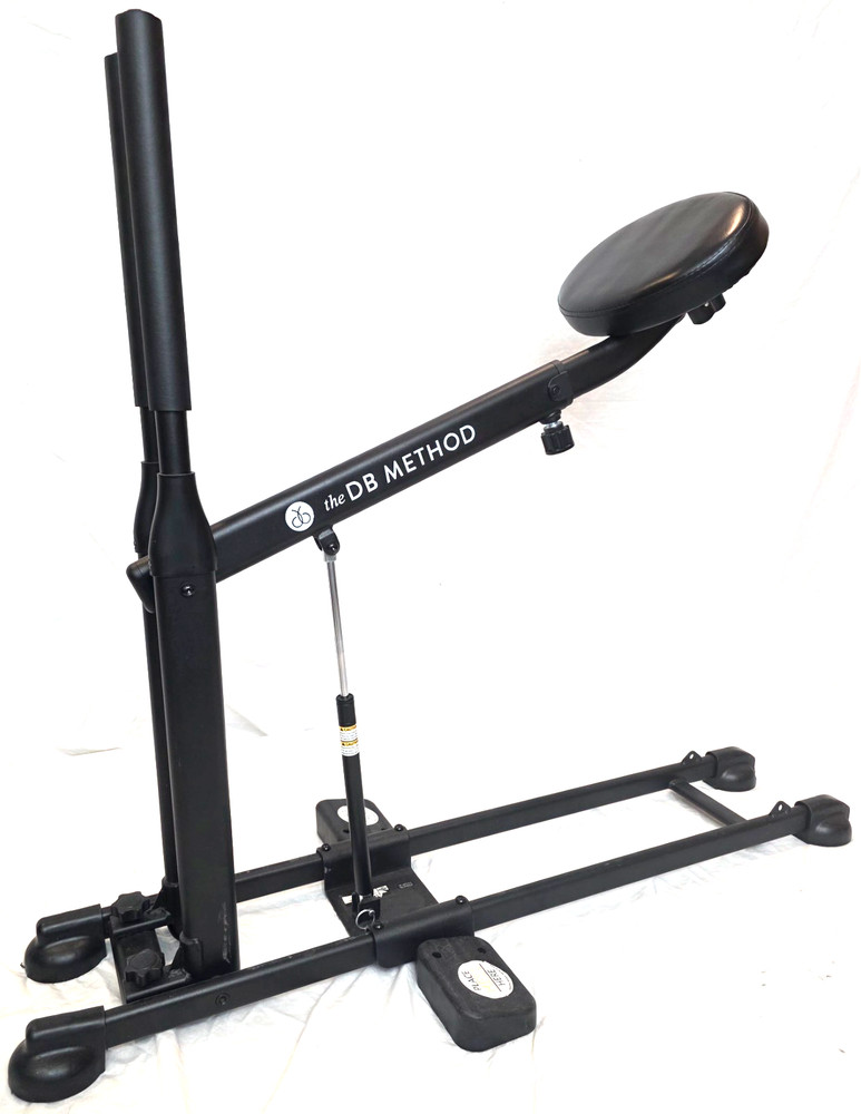 The DB Method Black Padded Seat Exercise Foldable Squat Workout Machine