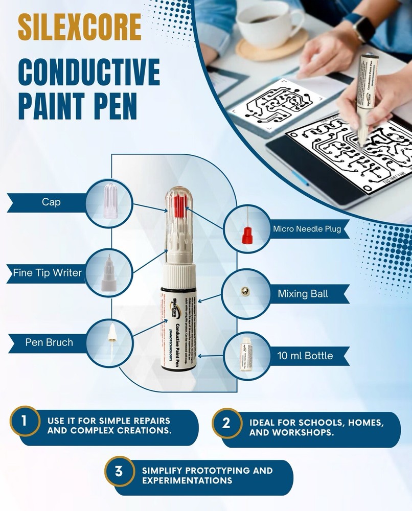 Conductive Paint Pen, Highly Electrical Conductivity Utilizing Nanotechnology