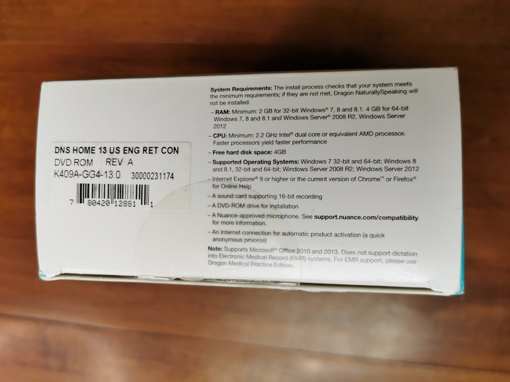 Nuance Dragon Naturally Speaking Home 13 Speech Recognition Software