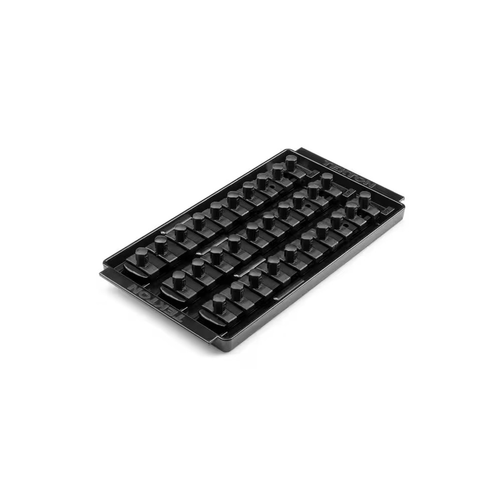 3/8 In. Drive 3-Rail Socket Organizer Set, Black (30-Tool)