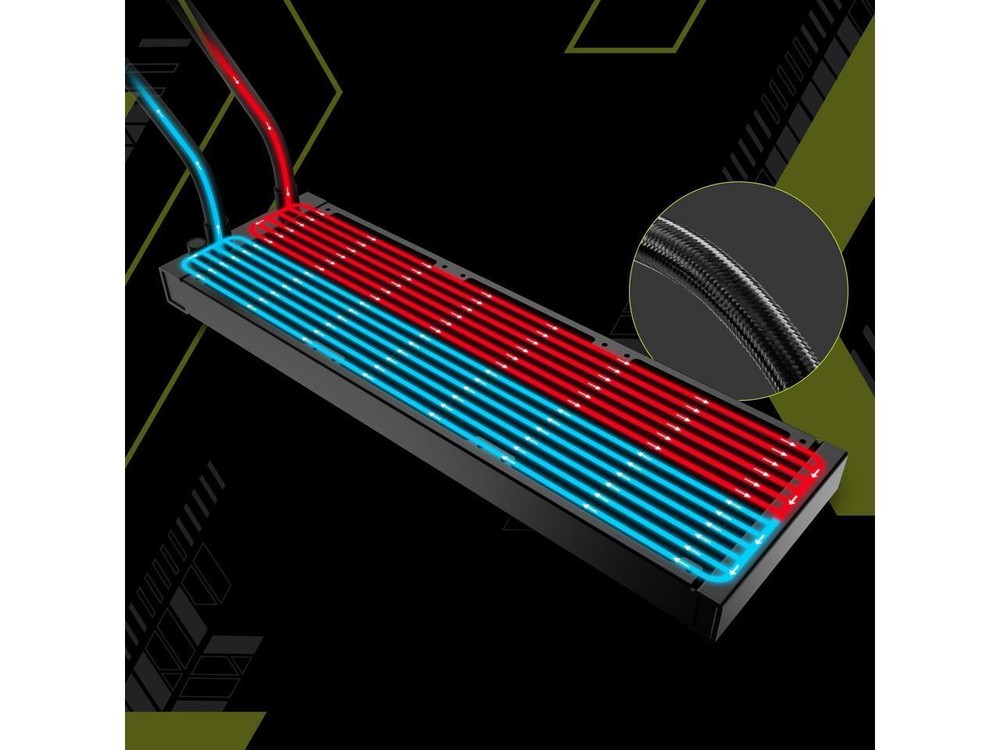 MSI MAG CoreLiquid E360 Black - AIO ARGB CPU Liquid Cooler - Rotating Cap Design