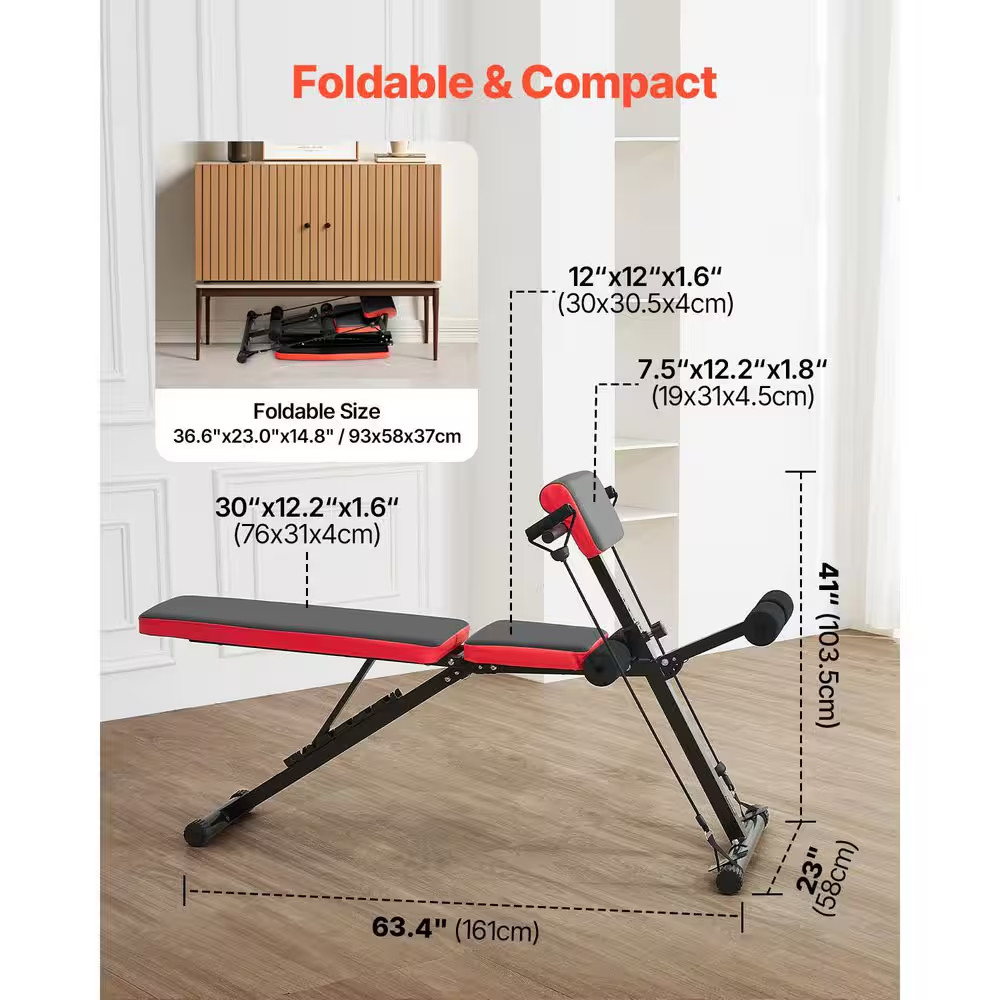 Multi-Functional Weight Bench for Full Body Workout, 770 Lbs. Adjustable and Fol